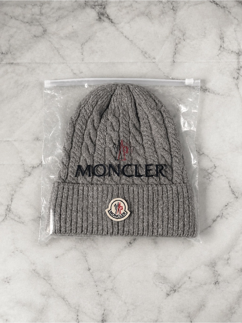 Gray Moncler Beanie